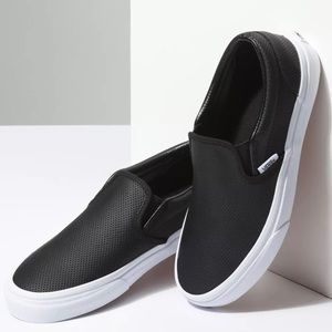 Vans “Perf Leather Slip-On” - Black